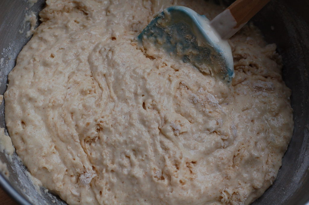 Quick bread combining wet and dry