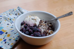 Instant pot steel cut oatmeal with toppings