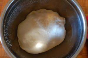 Pizza dough before rise