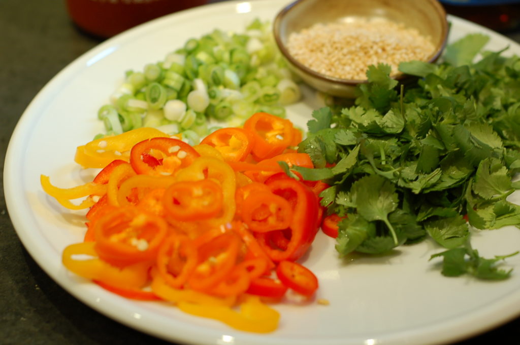 some congee toppings