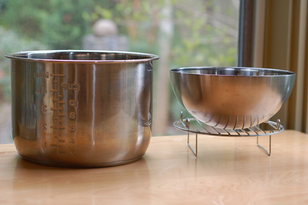 Instant Pot liner, rack, and bowl