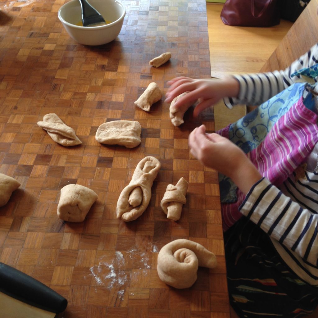 Bread-baking playdate