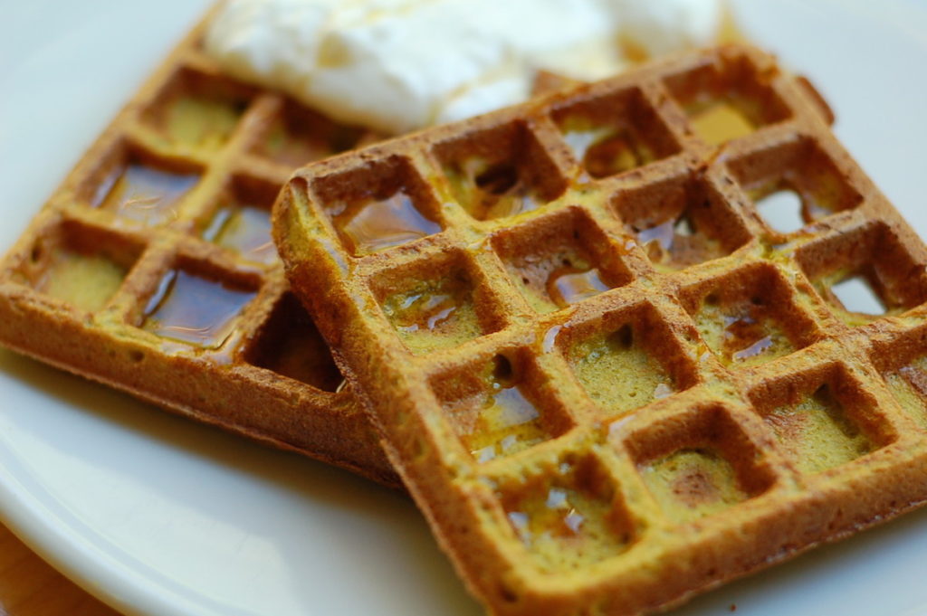 sourdough veggie waffles