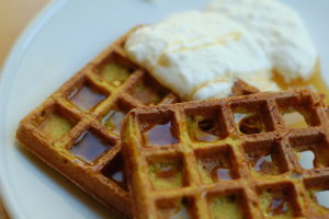 sourdough veggie waffles