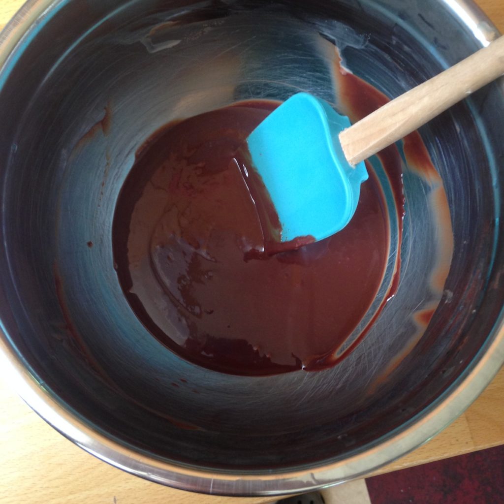 Chocolate ganache cooling