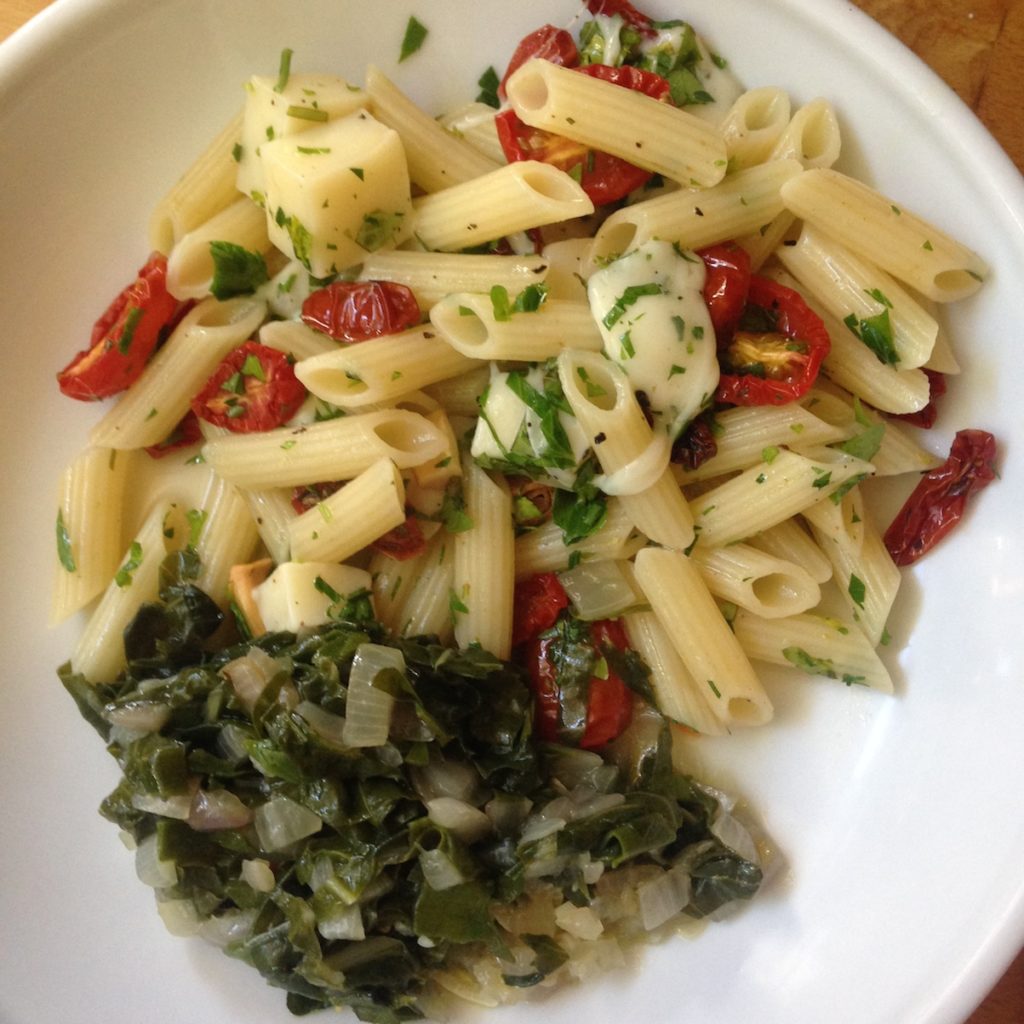 Herby slow roasted tomato pasta