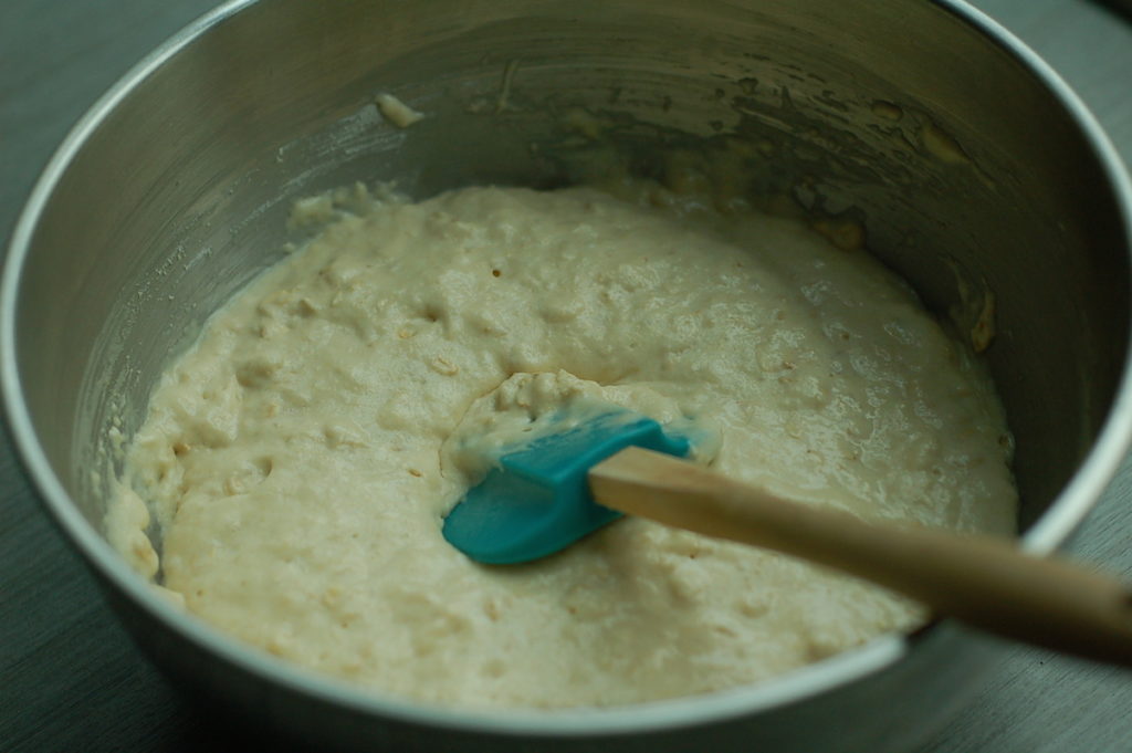 Fluffy sourdough pancake batter