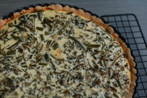 broccolini quiche close up