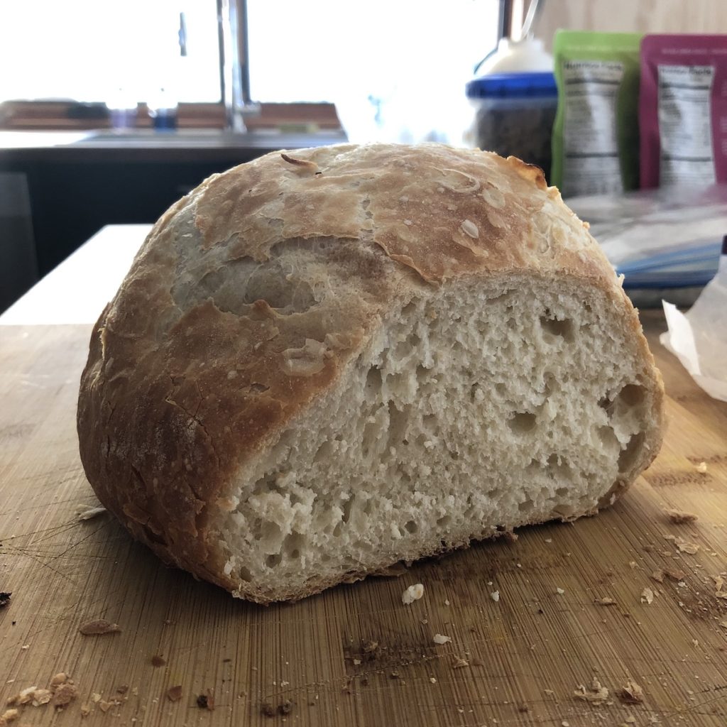 No knead bread loaf
