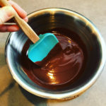 Chocolate ganache fully emulsified