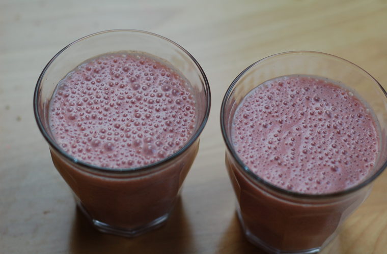 Our favorite pink (sometimes green) smoothies